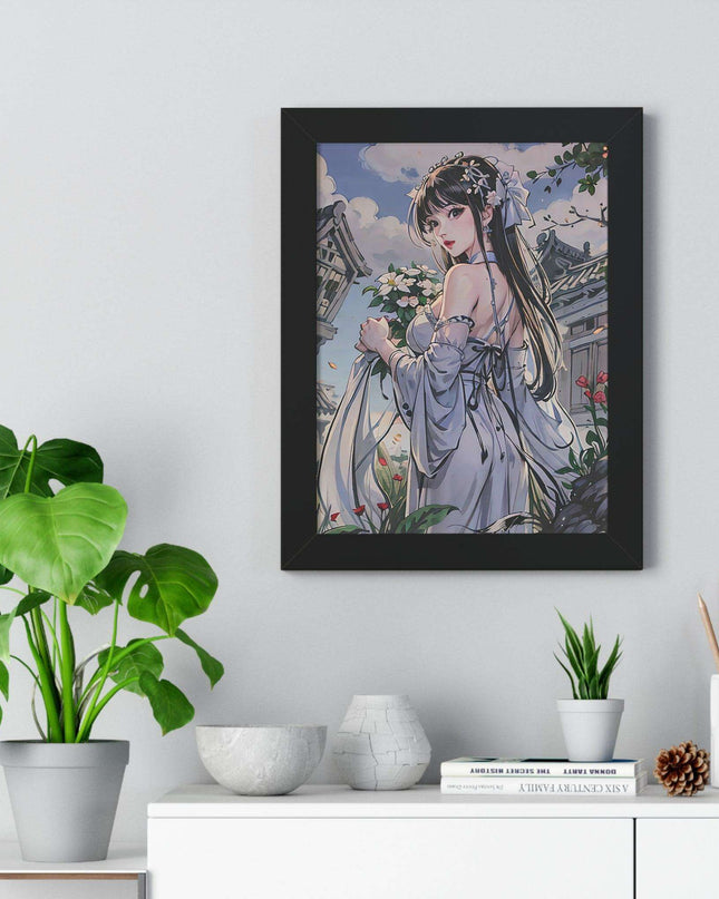 Sustainable Anime Girl Framed Wall Art: Enhance Your Space with Eco-Conscious Design