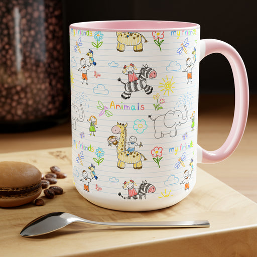 Luxurious Two-Tone Ceramic Coffee Mugs - Elegant Morning Indulgence 15oz