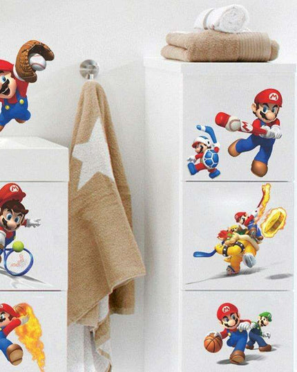 Elegant Super Mario Adventure Nursery Wall Art Decals for Modern Spaces