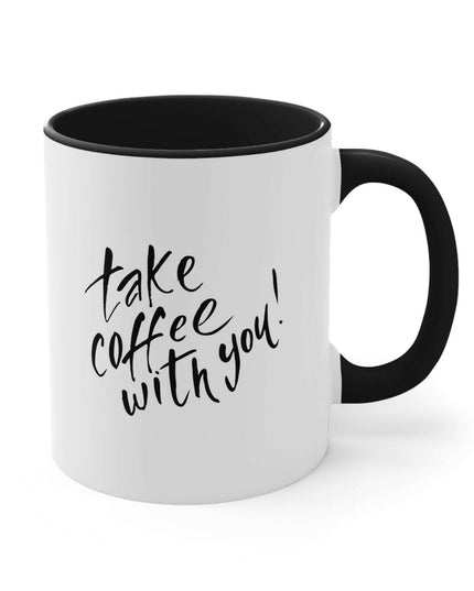 Sophisticated Two-Tone 11oz Custom Accent Coffee Mug for Elegant Mornings