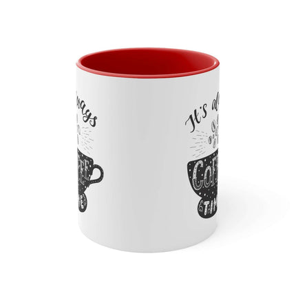 Personalized Colorful Ceramic Coffee Mug - 11oz Two-Tone Design