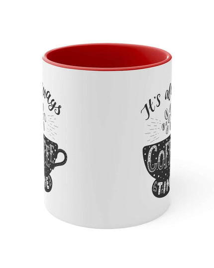 Personalized Colorful Ceramic Coffee Mug - 11oz Two-Tone Design