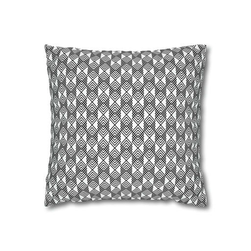 Elegant Monochrome Diamond Print Pillow Cover