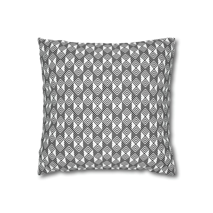 Chic Black and White Diamond Pattern Pillowcase