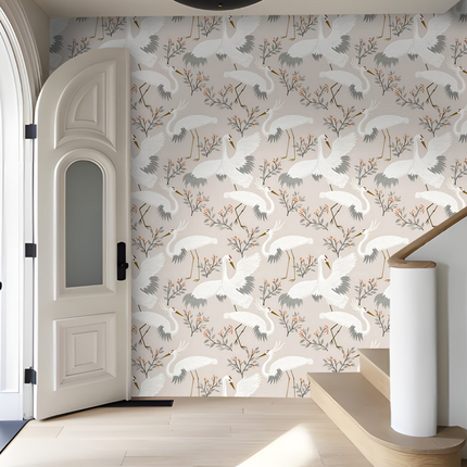 Embossed Nonwoven Wallpaper With Vertical Stripes For Eco Friendly Interiors