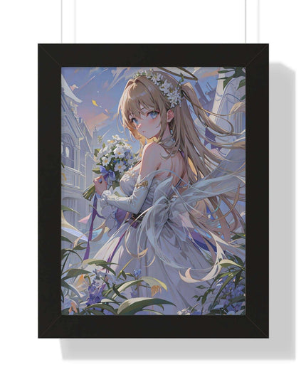 Chic Eco-Friendly Anime Girl Vertical Art Print for Sustainable Home Decor