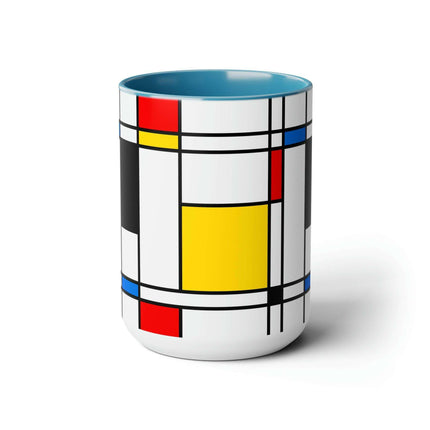 Sophisticated Dual-Tone Ceramic Coffee Cups - Morning Indulgence Series