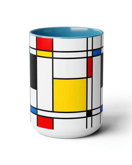 Sophisticated Dual-Tone Ceramic Coffee Cups - Morning Indulgence Series