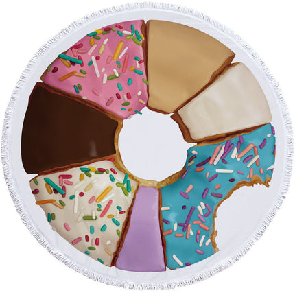 Peekaboo Studio Round Printed Beach Towel - Quick-Dry & Soft Fabric