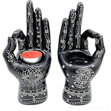 Handprint Palm Candle Holder And Incense Burner Resin Handmade