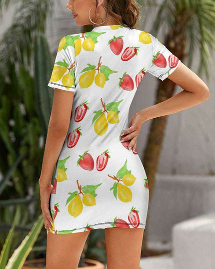 Ivory Short Sleeve Bodycon Dress for Timeless Style