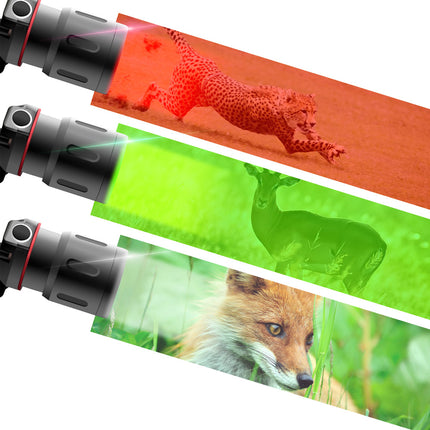 T6 XML LED Headlamp Zoomable 800lm Rechargeable Red Green White
