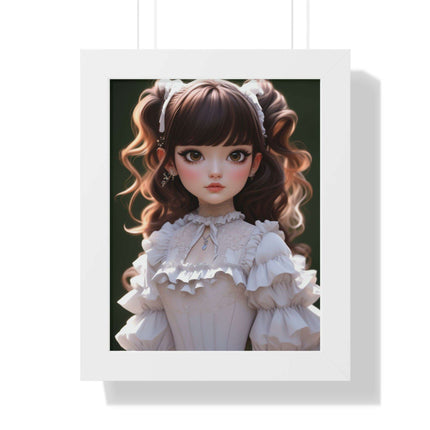 Eco-Friendly 3D Girl Wall Art with Sustainable Frame: Modern Green Home Decor