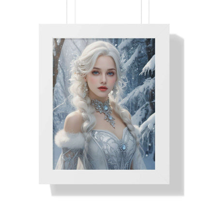 Winter Wonderland Puppy Framed Gaming Art - Sustainable Decor for Your Home