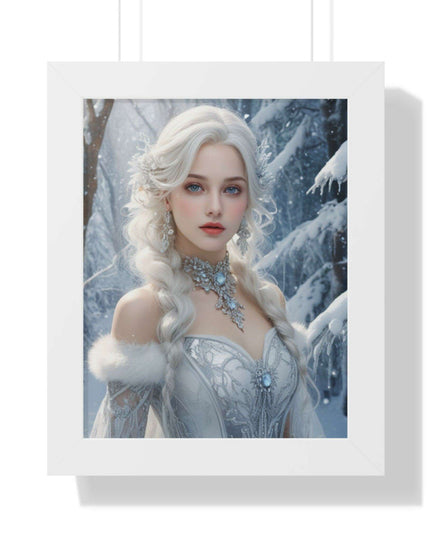 Winter Wonderland Puppy Framed Gaming Art - Sustainable Decor for Your Home