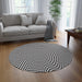 Maison d'Elite 3D Checked Round Rug - Elegant 60 Chenille Rug