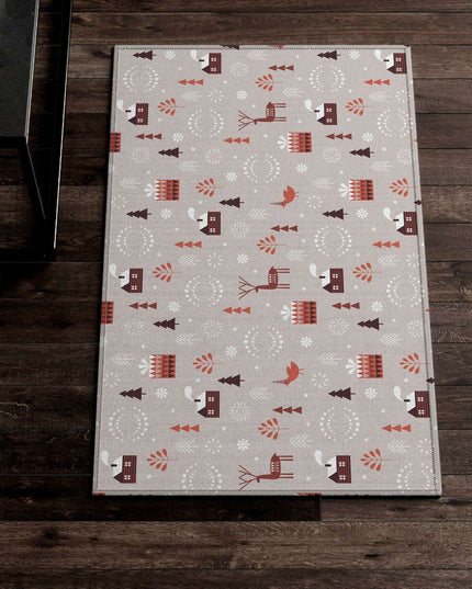 Magical Holiday Haven: Plush Personalized Children's Rug for Cozy Celebrations