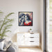 Sleek Matte Black "Whispering Valentine" Canvas Art for Contemporary Home Decor