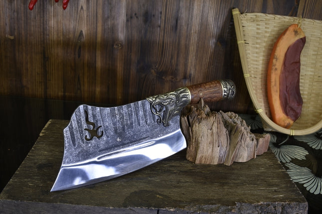 Fire Dragon Bone Cutter With 7Cr17MOV Blade And Rosewood Handle