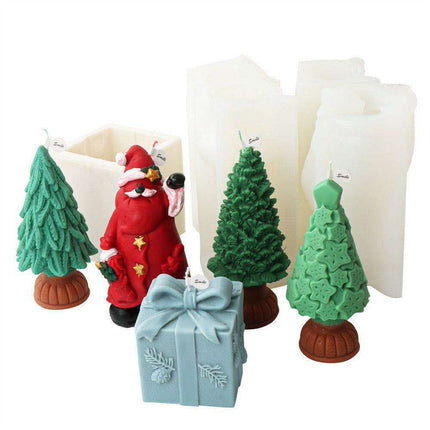 Magical Christmas Candle Making Kit with Santa-Themed Packaging & Scented Adornments