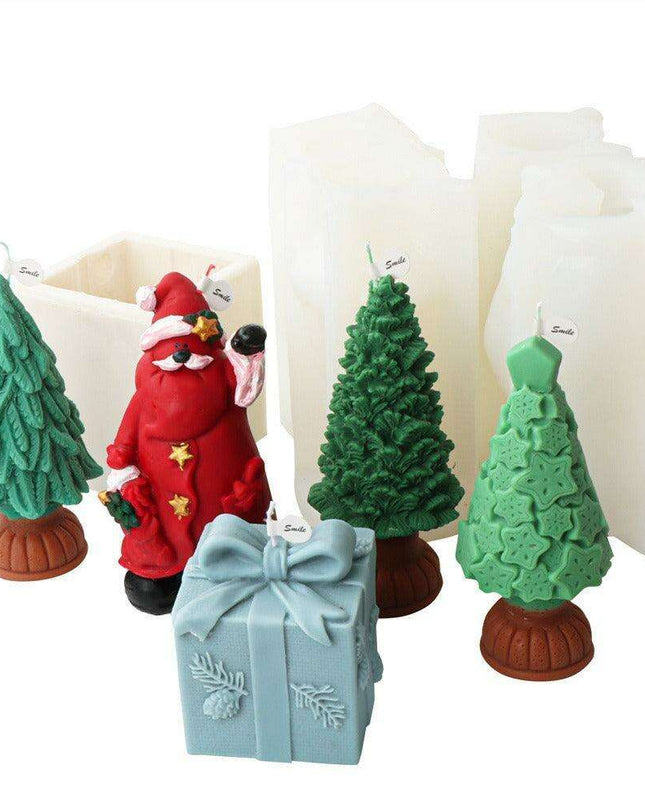 Magical Christmas Candle Making Kit with Santa-Themed Packaging & Scented Adornments