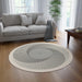 Vibrant Geometric Chenille Circle Rug - 60x60 Inch by Maison d'Elite