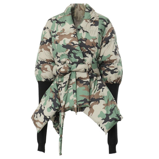 Luxurious Camo Textured Cotton Jacket for Fall/Winter