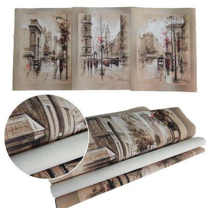 Urban Elegance Contemporary Cityscape Canvas Art | Oil Painting for Modern Interiors