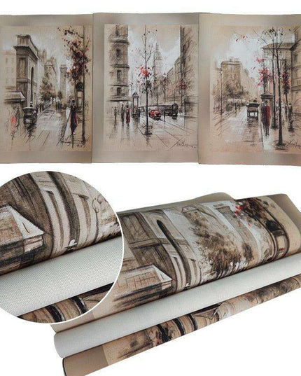 Urban Elegance Contemporary Cityscape Canvas Art | Oil Painting for Modern Interiors