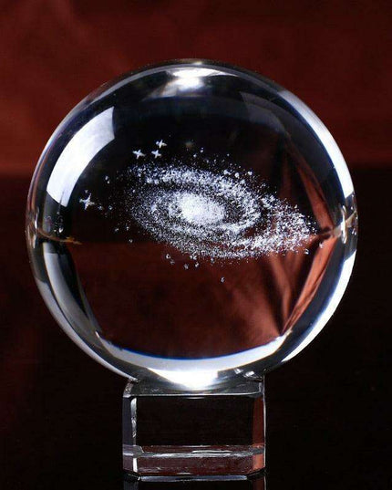 Galactic Elegance: Handcrafted K9 Crystal Celestial Sphere