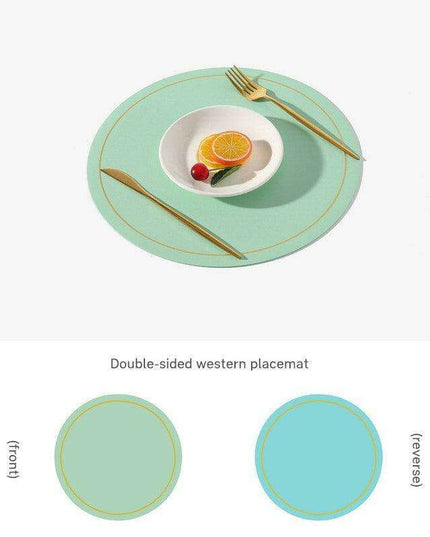 Elegant Circular PVC Leather Dining Placemats for a Luxurious Table Setting