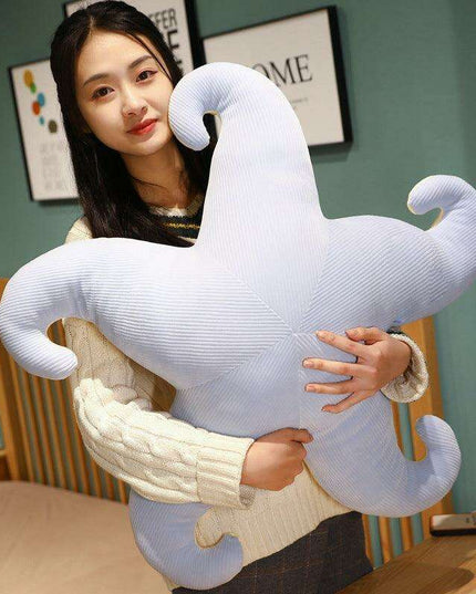 Nautical Starfish Striped Luxury Pillow - Coastal Comfort Cushion