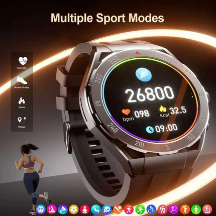 4GB Music-Streaming Smartwatch with Built-in GPS, TWS Earbuds, and Comprehensive Health Tracking Features - Très Elite