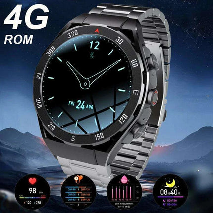4GB Music-Streaming Smartwatch with Built-in GPS, TWS Earbuds, and Comprehensive Health Tracking Features - Très Elite