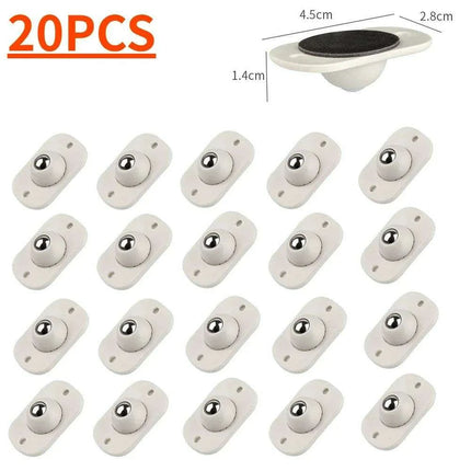 4PCS Adhesive 360° Swivel Caster Wheels for Effortless Furniture Mobility..