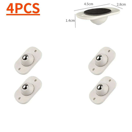 4PCS Adhesive 360° Swivel Caster Wheels for Effortless Furniture Mobility..