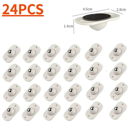 4PCS Adhesive 360° Swivel Caster Wheels for Effortless Furniture Mobility..
