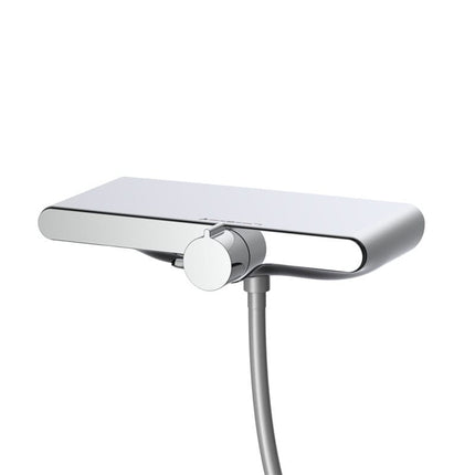 AliKopy Vintage White Shower Set, Adjustable Riser Rail, Dual Function