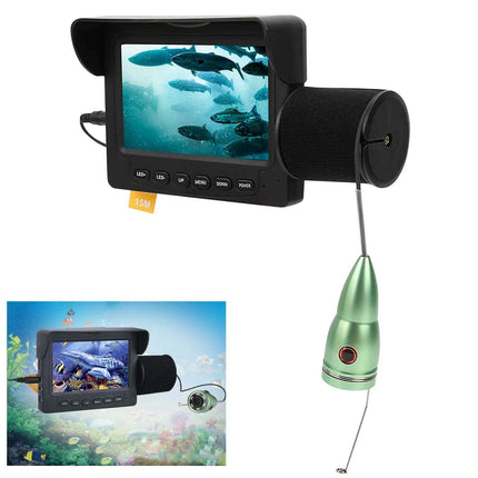 4.3-Inch HD Color Underwater Fishing Camera with 15m Cable and Night Vision LED Lights for Ultimate Exploration - Très Elite