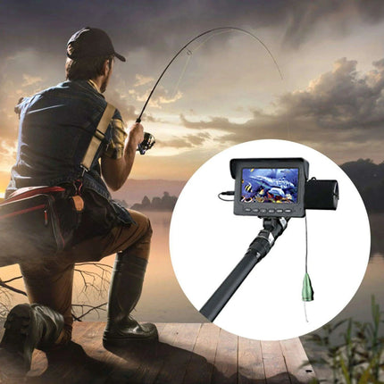 4.3-Inch HD Color Underwater Fishing Camera with 15m Cable and Night Vision LED Lights for Ultimate Exploration - Très Elite