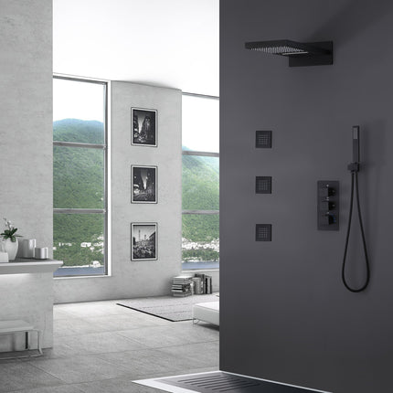 Hidden Luxury Shower System with Built-in Valve, Rainfall Show