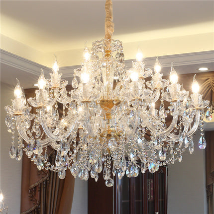 Peekaboo Studio Luxury Crystal Chandelier - Elegant Design & Adjustabl