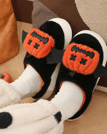 Whimsical Winged Pumpkin Slippers for Cozy Nights