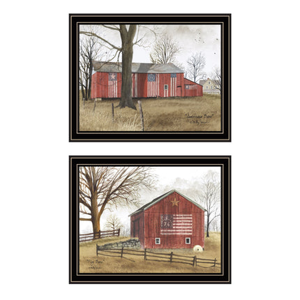 Billy Jacobs 2-Piece All American Barns Wall Art Set - Black Framed