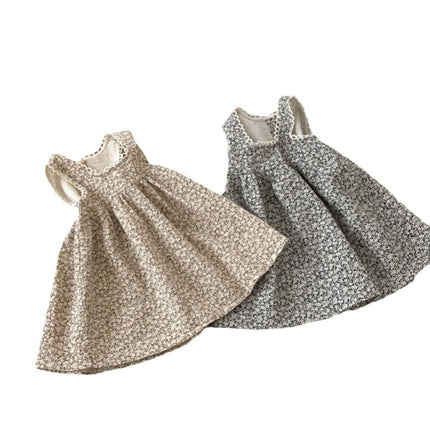 Girls' Three-dimensional Lace Vintage Floral Vest Dress