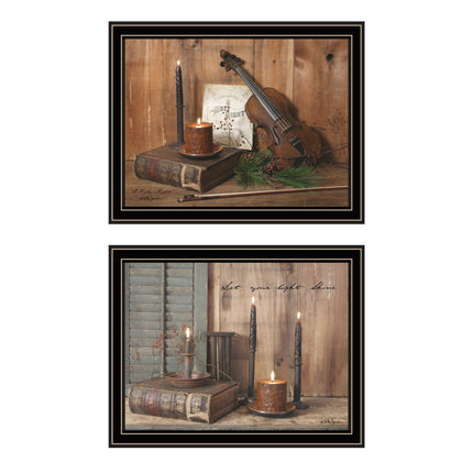 Billy Jacobs 2-Piece O Holy Night Wall Art Set - Framed Black Decor