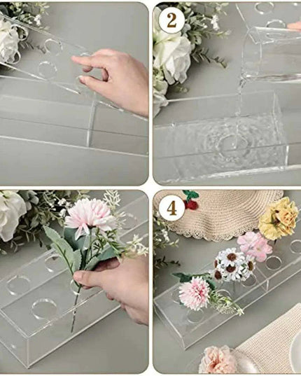 Sleek Transparent Acrylic Vase: Enhance Your Home Aesthetics