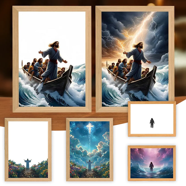 Peekaboo Studio Jesus LED Night Light & Photo Frame - Unique Home Deco