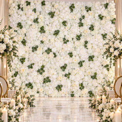 Elegant Floral Wall Art Handmade with Cotton, Silk, and Artificial Blooms - Très Elite