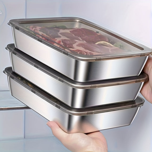Peekaboo Studio Stainless Steel Sealed Food Storage Box - Airtight & D